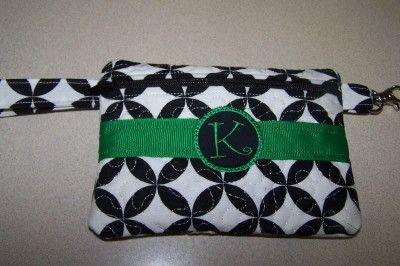 Personalized Monogrammed Initial Wristlet  