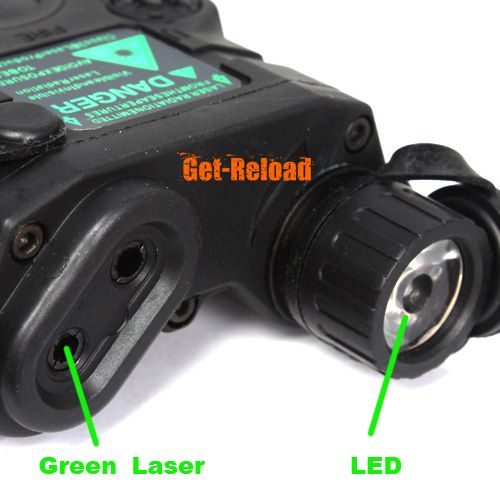 Functional PEQ 15 LED Flashlight Illuminator & Green Laser Module for 