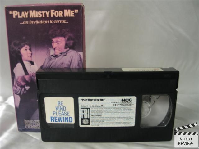 Play Misty For Me VHS Clint Eastwood, Jessica Walter  