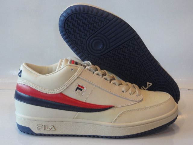 Fila T1 Mid Cream Red Black Sneakers Mens Size 8  