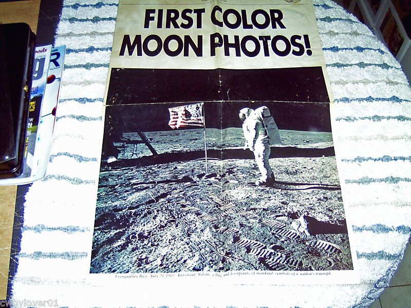 Front page Of The Detroit News August 5th, 1969 Moon  