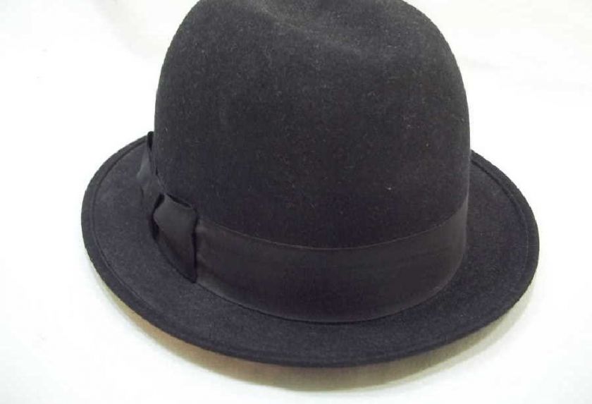 Genuine Fur Felt Gentlemans Black Fedora Hat, Elks Mens Wear Royal 
