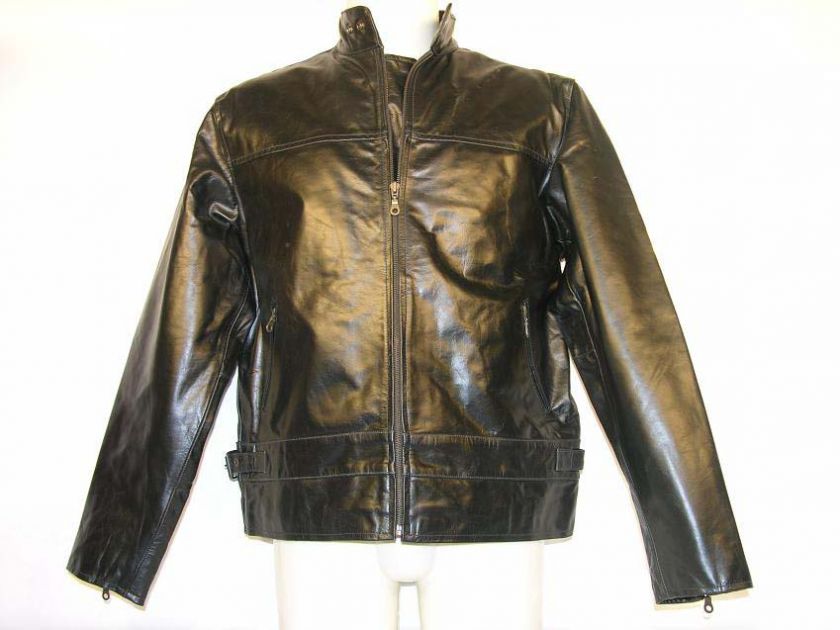 You are biding for a men genuine cow leather jacket,color black.