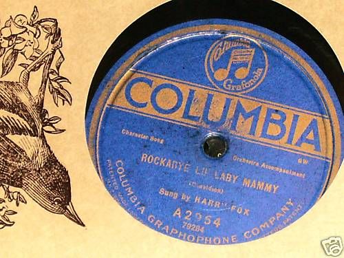 COLUMBIA GRAPHOPHONE HARRY FOX 78 RPM  