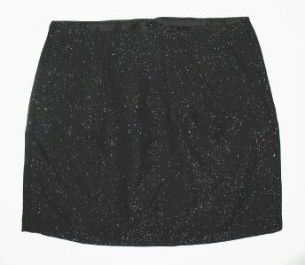 NWT Black GAP Sparkle Tweed Holiday Mini Skirt 10  