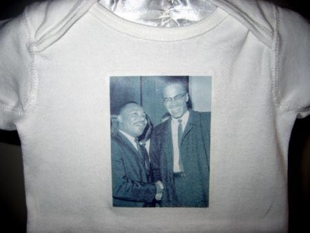 MALCOLM X MARTIN LUTHER KING baby onesie black history  