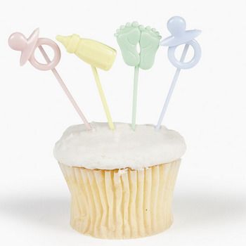 72 Baby Shower PICKS Cupcakes FEET BOTTLE PACIFIER  