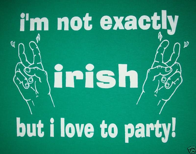 womens funny irish st. patricks day green party t shirt  