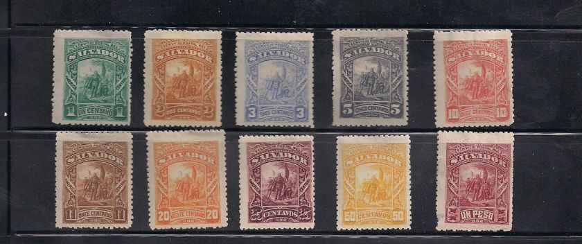 Salvador Stamps  Scott # 60 69/A18 Mint/H 1892  
