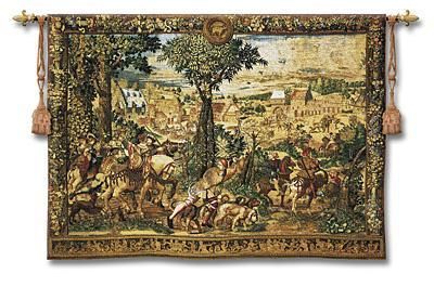 Hunt of Maximilian Medieval WOOL Wall Hanging Tapestry  