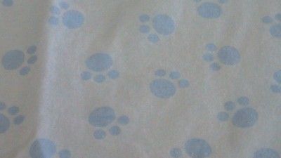   One Year Dog/Puppy Paw Print Receiving Flannel Baby Blanket  