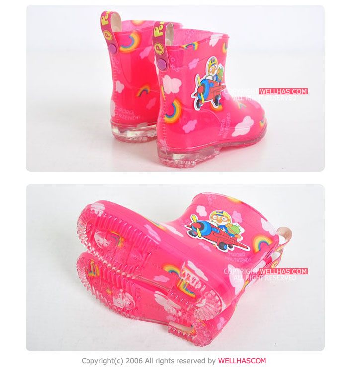 Pororo Rain Boots Kids Boys Girls Shoes Waterproof New  