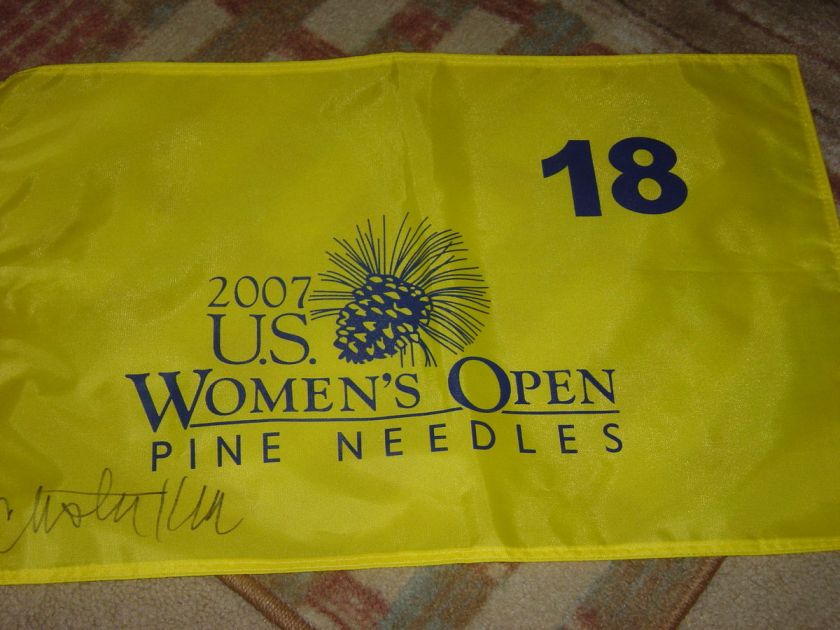 Christie Kerr 2007 US Open Winner Signed Pine Needles Flag  