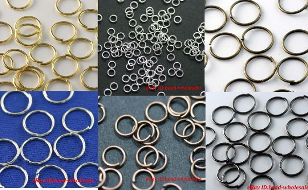 Silver/Gold Plated Open Metal Jumping Rings Finding You choose color 