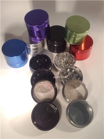 Pro Aluminium 50mm   4Part Herb Grinder SIX Colours  