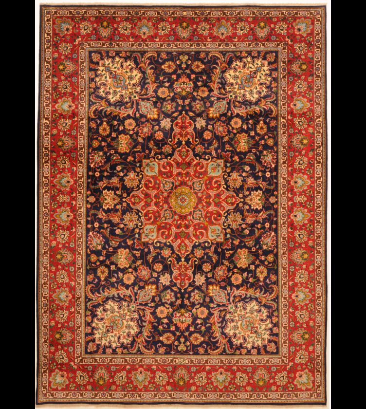Large Area Rugs Hand Knotted Persian Wool Tabriz 8 x 11  