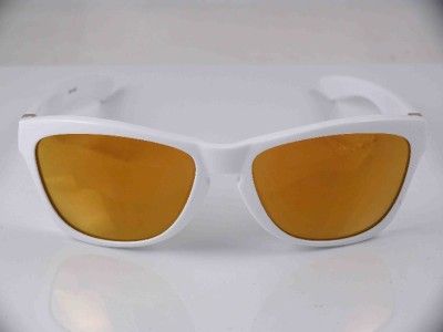 Oakley Jupiter White frme 24k Gold Iridium frogskin New  