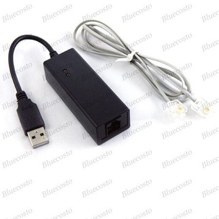 USB 56K V.90 External Dial Up PCI Voice Fax Data Modem  